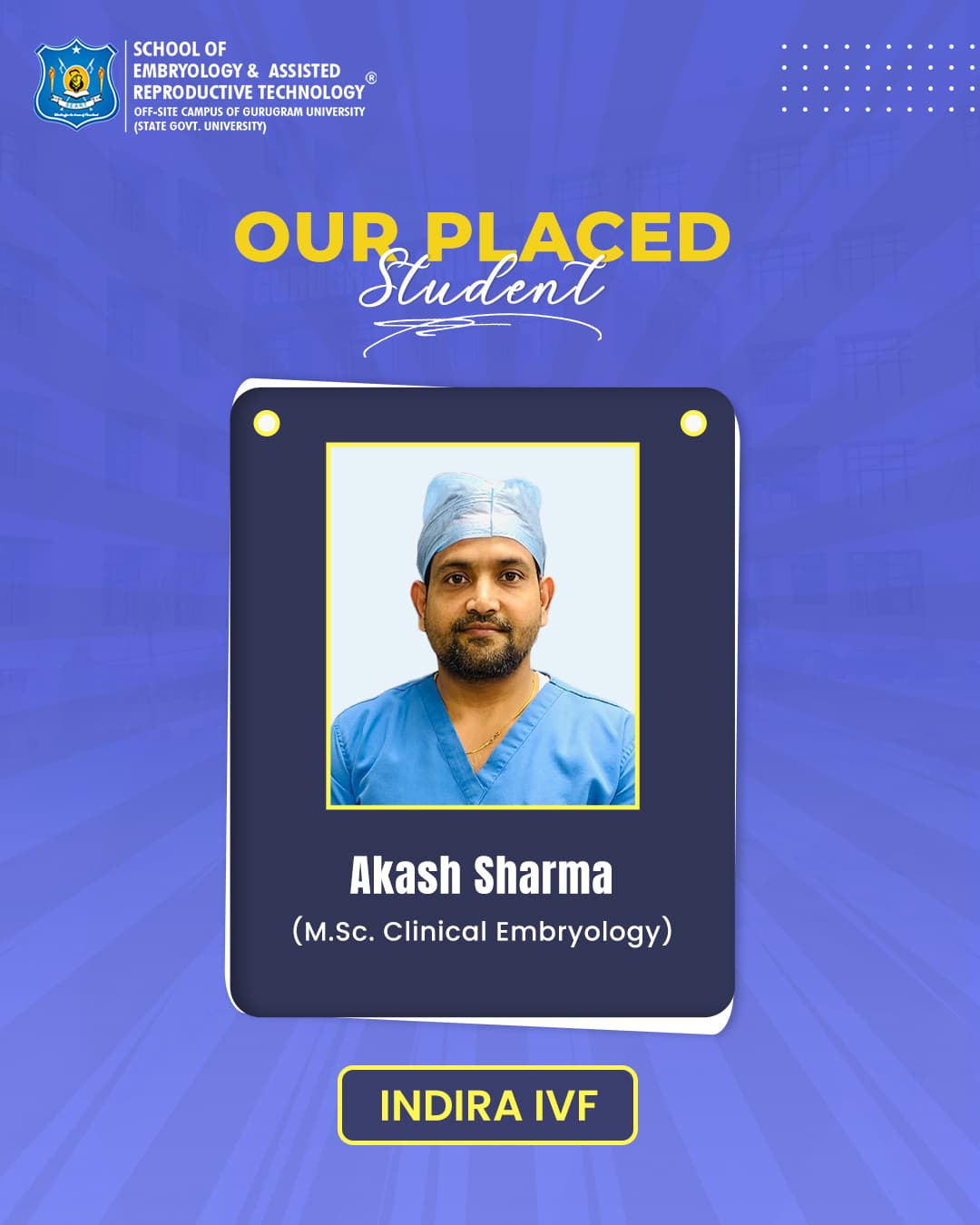 Akash Sharma – SEART placed student